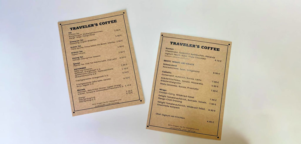 Печать меню Казань